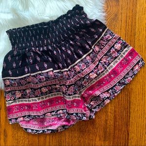 Bongo Black Bohemian Shorts